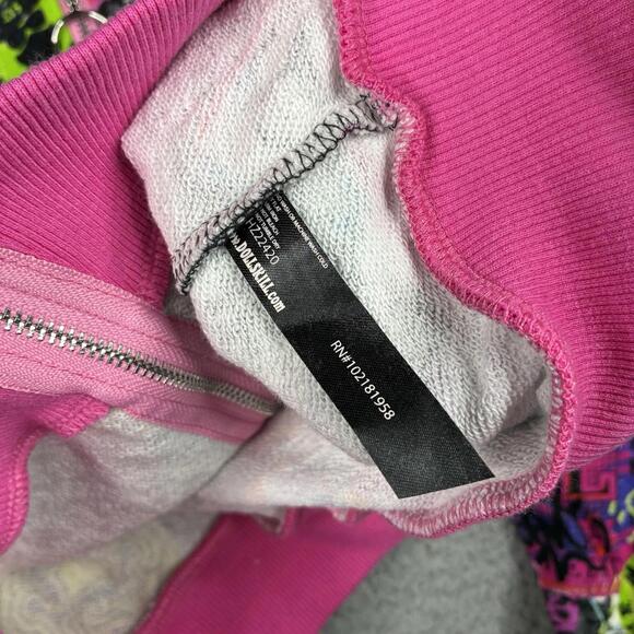Dolls Kill Horoscopez Cropped Zip Hoodie Women’s XS Pink Graphic NWT Y2K Glam - Picture 6 of 8